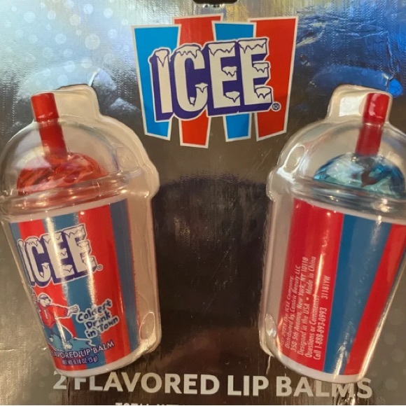 ICEE Blue Raspberry Cherry Flavored SLUSHY Shaped Lip Balm 2 Pack - Picture 4 of 4